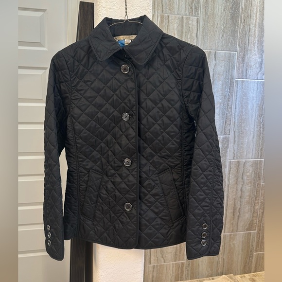Burberry Quilted Brit Quilted Jacket Size Small Black - Picture 1 of 17